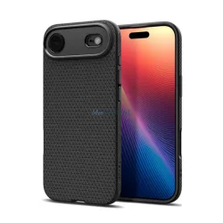   SPIGEN LIQUID AIR szilikon telefonvédő (ütésállóság, légpárnás sarok, rombusz) FEKETE Apple iPhone 17 Air