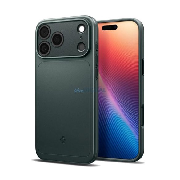 SPIGEN THIN FIT MAGSAFE műanyag telefonvédő (matt, ultravékony, kameravédő, MagSafe) SÖTÉTZÖLD Apple iPhone 17 Pro