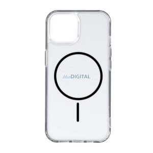 Szilikon telefonvédő (ultravékony, műanyag hátlap, MagSafe, légpárnás sarok) FEKETE Apple iPhone 17