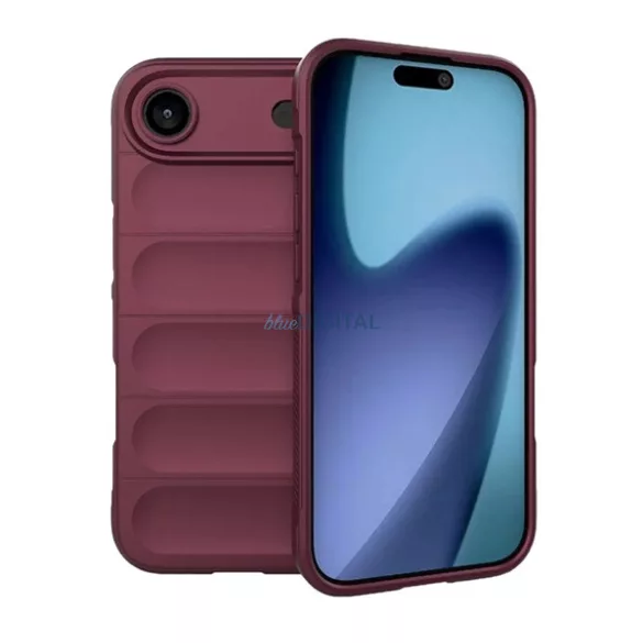 Szilikon telefonvédő (ütésállóság, kameravédő, 3D) BORDÓ Apple iPhone 17 Air