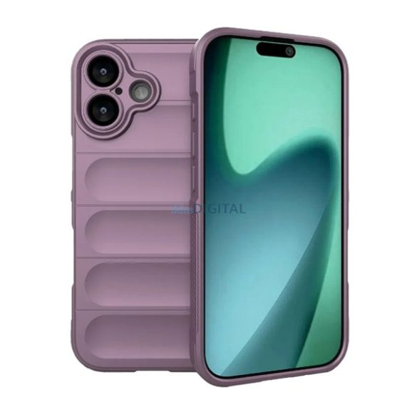 Szilikon telefonvédő (ütésállóság, kameravédő, 3D) LILA Apple iPhone 17