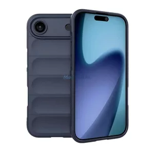 Szilikon telefonvédő (ütésállóság, kameravédő, 3D) SÖTÉTKÉK Apple iPhone 17 Air