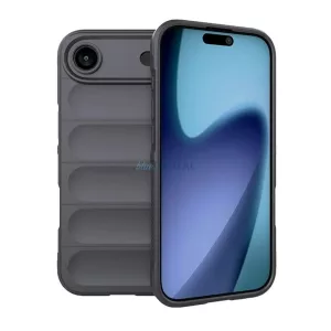 Szilikon telefonvédő (ütésállóság, kameravédő, 3D) SÖTÉTSZÜRKE Apple iPhone 17 Air