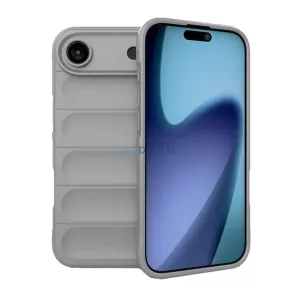 Szilikon telefonvédő (ütésállóság, kameravédő, 3D) VILÁGOSSZÜRKE Apple iPhone 17 Air