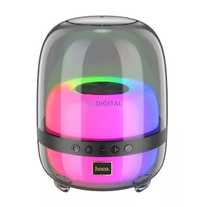 HOCO BS58 bluetooth hordozható hangszóró (v5.1, 1800mAh belső akku, TF kártyaolvasó, USB, AUX, LED világítás) FEKETE