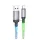 HOCO U112 adatkábel (USB - Type-C, 3A, gyorstöltő, 100cm, LED fény) SÖTÉTSZÜRKE