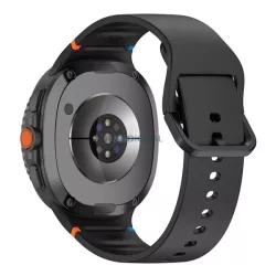   Pótszíj (egyedi méret, L méret, szilikon, állítható) FEKETE SamsungGalaxy Watch 8 eSIM 44mm (SM-L335), Galaxy Watch 8 eSIM 40mm (SM-L325)