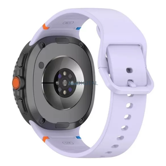Pótszíj (egyedi méret, L méret, szilikon, állítható) LILA SamsungGalaxy Watch 8 eSIM 44mm (SM-L335), Galaxy Watch 8 eSIM 40mm (SM-L325)