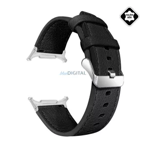 Pótszíj (egyedi méret, valódi bőr) FEKETE SamsungGalaxy Watch 8 eSIM 44mm (SM-L335), Galaxy Watch 8 eSIM 40mm (SM-L325)