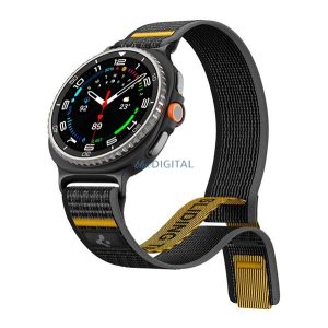 SPIGEN ATHLEX AIR ACTIVE pótszíj (egyedi méret, nagy, nylon, tépőzáras, légáteresztő, SPORT) FEKETE Apple Watch Series 5 44mm, Watch Series 4 44mm, Watch Series 3 42mm