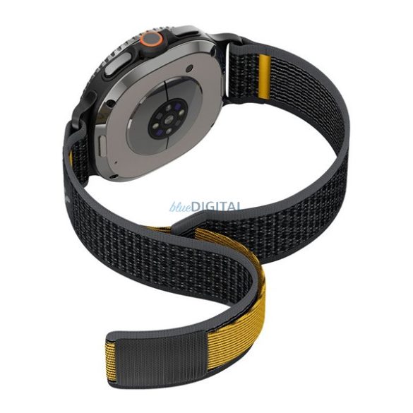 SPIGEN ATHLEX AIR ACTIVE pótszíj (egyedi méret, nagy, nylon, tépőzáras, légáteresztő, SPORT) FEKETE Apple Watch Series 5 44mm, Watch Series 4 44mm, Watch Series 3 42mm