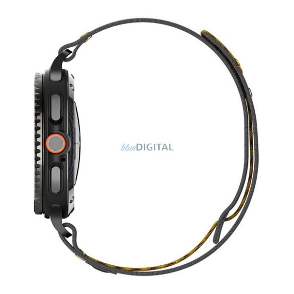 SPIGEN ATHLEX AIR ACTIVE pótszíj (egyedi méret, nagy, nylon, tépőzáras, légáteresztő, SPORT) FEKETE Apple Watch Series 5 44mm, Watch Series 4 44mm, Watch Series 3 42mm