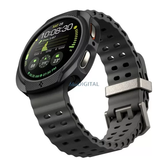 SPIGEN LIQUID AIR szilikon óra keret (ütésállóság) FEKETE Samsung Galaxy Watch 8 eSIM 40mm (SM-L325), Galaxy Watch 8 40mm (SM-L320)