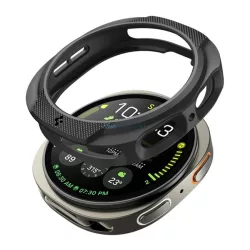   SPIGEN LIQUID AIR szilikon óra keret (ütésállóság) FEKETE Samsung Galaxy Watch 8 eSIM 44mm (SM-L335), Galaxy Watch 8 44mm (SM-L330)