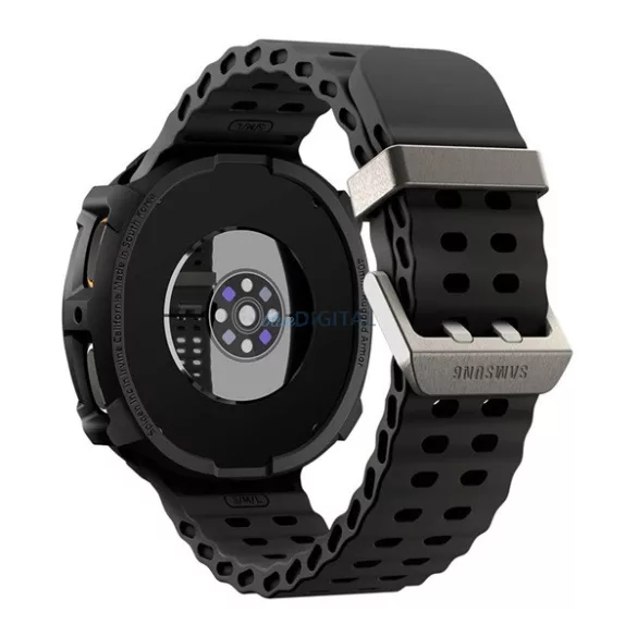 SPIGEN RUGGED ARMOR műanyag óra keret (ütésállóság) FEKETE Samsung Galaxy Watch 8 eSIM 40mm (SM-L325), Galaxy Watch 8 40mm (SM-L320)