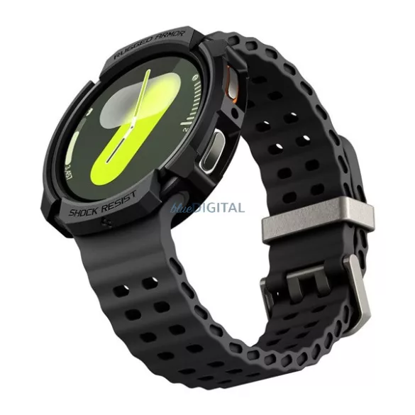 SPIGEN RUGGED ARMOR műanyag óra keret (ütésállóság) FEKETE Samsung Galaxy Watch 8 eSIM 40mm (SM-L325), Galaxy Watch 8 40mm (SM-L320)
