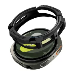   SPIGEN RUGGED ARMOR műanyag óra keret (ütésállóság) FEKETE Samsung Galaxy Watch 8 eSIM 44mm (SM-L335), Galaxy Watch 8 44mm (SM-L330)