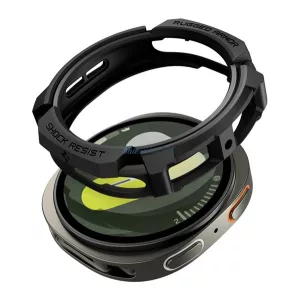 SPIGEN RUGGED ARMOR műanyag óra keret (ütésállóság) FEKETE Samsung Galaxy Watch 8 eSIM 44mm (SM-L335), Galaxy Watch 8 44mm (SM-L330)