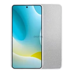   Szilikon telefonvédő (műanyag belső, csillogó hátlap) EZÜST Xiaomi Redmi 15C 4G