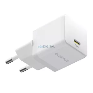 BASEUS PALM hálózati töltő Type-C aljzat (20W, PD gyorstöltő 3.0) FEHÉR