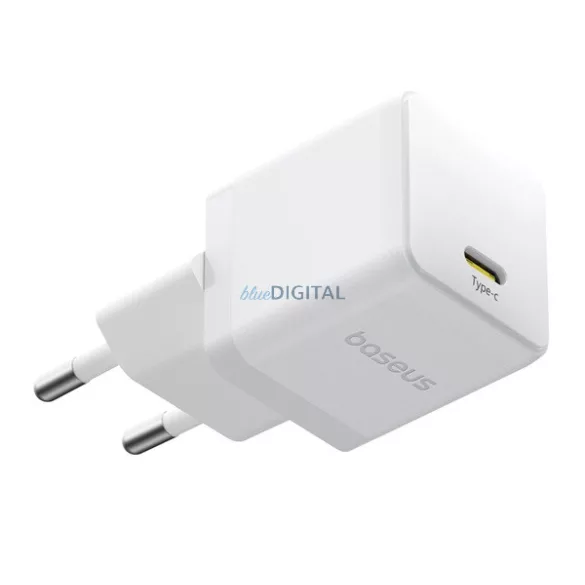 BASEUS PALM hálózati töltő Type-C aljzat (20W, PD gyorstöltő 3.0) FEHÉR