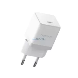  BASEUS PALM hálózati töltő Type-C aljzat (30W, PD gyorstöltő 3.0) FEHÉR