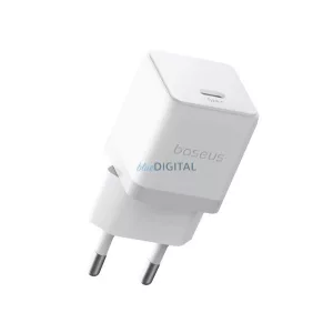 BASEUS PALM hálózati töltő Type-C aljzat (30W, PD gyorstöltő 3.0) FEHÉR