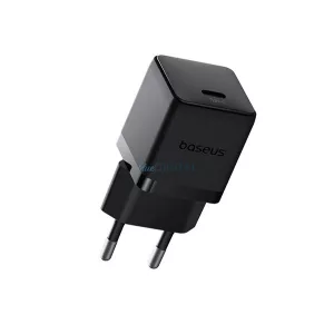 BASEUS PALM hálózati töltő Type-C aljzat (30W, PD gyorstöltő 3.0) FEKETE