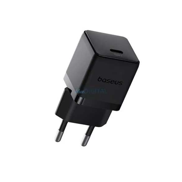 BASEUS PALM hálózati töltő Type-C aljzat (30W, PD gyorstöltő 3.0) FEKETE