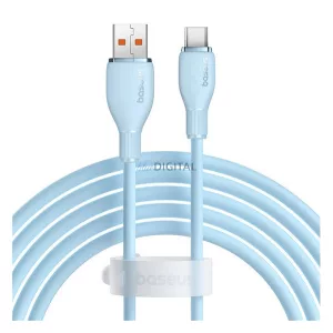BASEUS PUDDING adatkábel (USB - Type-C, 100W, gyorstöltő, 200cm) VILÁGOSKÉK