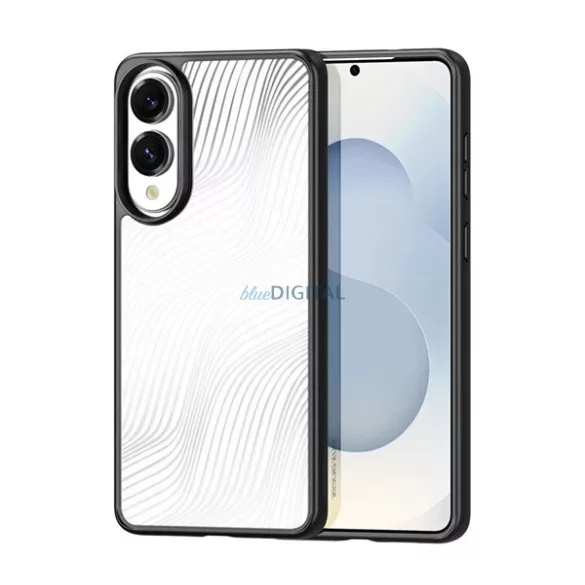 DUX DUCIS AIMO szilikon telefonvédő (ütésállóság, kameravédő, matt, hullám) FEKETE Samsung Galaxy S25 Edge (SM-S937)