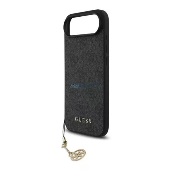GUESS 4G CHARMS műanyag telefonvédő (textil hátlap, telefondísz) SÖTÉTSZÜRKE Apple iPhone 17 Air