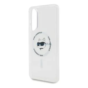 KARL LAGERFELD IML CHOUPETTE HEAD METAL FRAME MAGSAFE szilikon telefonvédő (ütésállóság, kameravédő, MagSafe) ÁTLÁTSZÓ Samsung Galaxy S25 Edge (SM-S937)