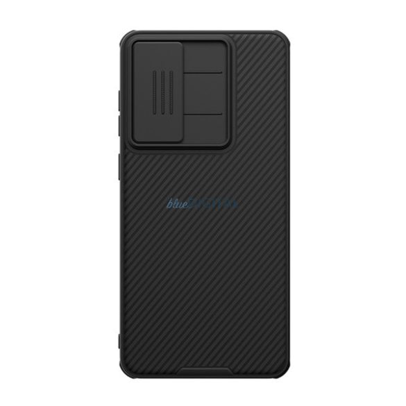 NILLKIN CAMSHIELD PRO szilikon telefonvédő (ütésállóság, kameravédő, csíkos) FEKETE Samsung Galaxy S25 Edge (SM-S937)