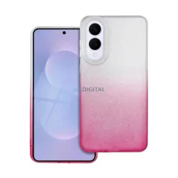   Szilikon telefonvédő (műanyag belső, csillogó hátlap) ÁTLÁTSZÓ/RÓZSASZÍN Samsung Galaxy S25 Edge (SM-S937)