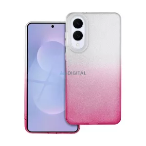 Szilikon telefonvédő (műanyag belső, csillogó hátlap) ÁTLÁTSZÓ/RÓZSASZÍN Samsung Galaxy S25 Edge (SM-S937)