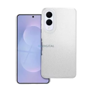 Szilikon telefonvédő (műanyag belső, csillogó hátlap) EZÜST Samsung Galaxy S25 Edge (SM-S937)