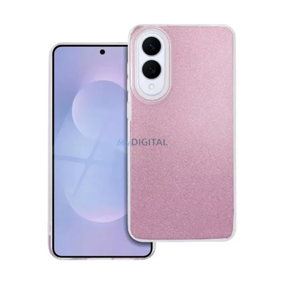 Szilikon telefonvédő (műanyag belső, csillogó hátlap) RÓZSASZÍN Samsung Galaxy S25 Edge (SM-S937)