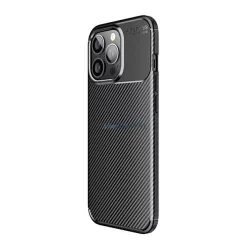   Szilikon telefonvédő (ütésállóság, légpárnás sarok, karbon minta) FEKETE Samsung Galaxy S25 Edge (SM-S937)