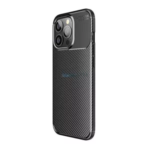 Szilikon telefonvédő (ütésállóság, légpárnás sarok, karbon minta) FEKETE Samsung Galaxy S25 Edge (SM-S937)