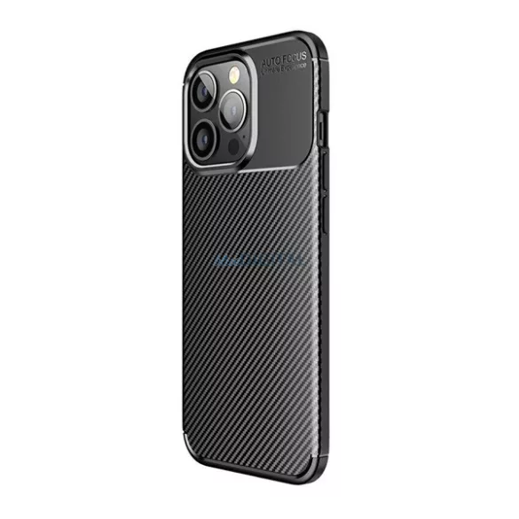Szilikon telefonvédő (ütésállóság, légpárnás sarok, karbon minta) FEKETE Samsung Galaxy S25 Edge (SM-S937)