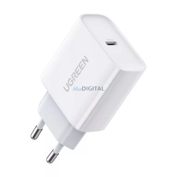 UGREEN CD137 hálózati töltő Type-C aljzat (20W, PD gyorstöltő 4.0) FEHÉR