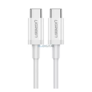 UGREEN US264 adatkábel (Type-C - Type-C, 60W, PD gyorstöltő 3.0, 200cm) FEHÉR