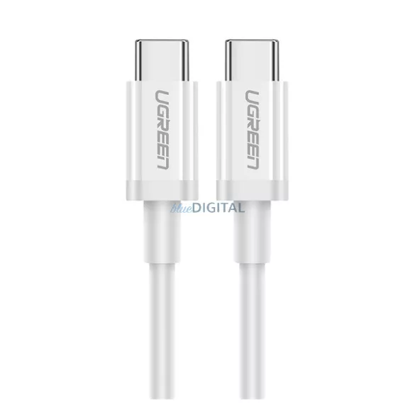 UGREEN US264 adatkábel (Type-C - Type-C, 60W, PD gyorstöltő 3.0, 200cm) FEHÉR