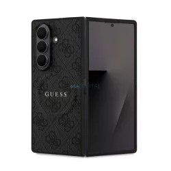   GUESS 4G RING CLASSIC LOGO szilikon telefonvédő (ütésállóság, textil hátlap, MagSafe) FEKETE Samsung Galaxy Z Fold7 (SM-F966)