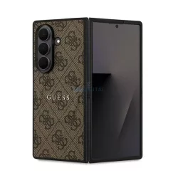   GUESS 4G RING CLASSIC LOGO szilikon telefonvédő (ütésállóság, textil hátlap, MagSafe) SÖTÉTBARNA Samsung Galaxy Z Fold7 (SM-F966)