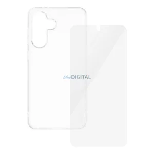 PANZERGLASS CARE FASHION 2IN1 szilikon telefonvédő (ütésállóság, légpárnás keret + képernyővédő üveg) ÁTLÁTSZÓ Samsung Galaxy A56 5G (SM-A566)