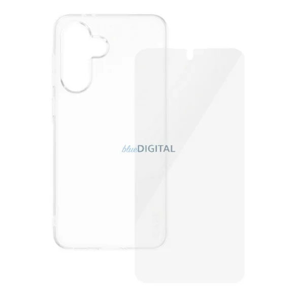 PANZERGLASS CARE FASHION 2IN1 szilikon telefonvédő (ütésállóság, légpárnás keret + képernyővédő üveg) ÁTLÁTSZÓ Samsung Galaxy A56 5G (SM-A566)