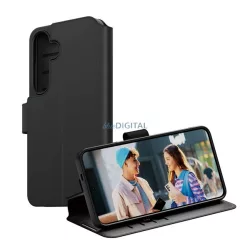  PANZERGLASS CARE WALLET tok álló, bőr hatású (FLIP, oldalra nyíló, asztali tartó, kameravédő) FEKETE Samsung Galaxy A56 5G (SM-A566)