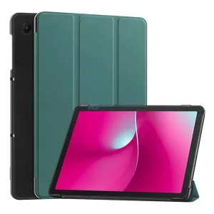 Tok álló, bőr hatású (aktív FLIP, oldalra nyíló, TRIFOLD, asztali tartó) SÖTÉTZÖLD T Tablet 2 5G